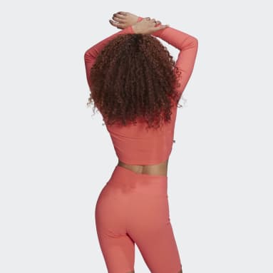 2 Colored Rib Long Sleeve Tee Różowy