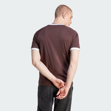 Men Originals Brown Adicolor Classics 3-Stripes T-Shirt
