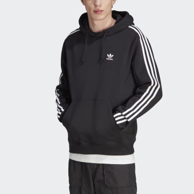 Men's Sportswear Black Adicolor Classics 3-Stripes Hoodie