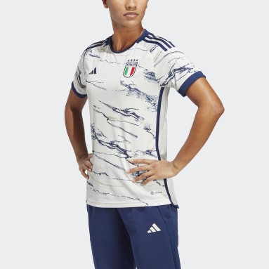 Dames Voetbal wit Italië 23 Uitshirt