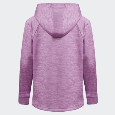 Youth Sportswear Purple Mélange Graphic Fleece Pullover Hoodie