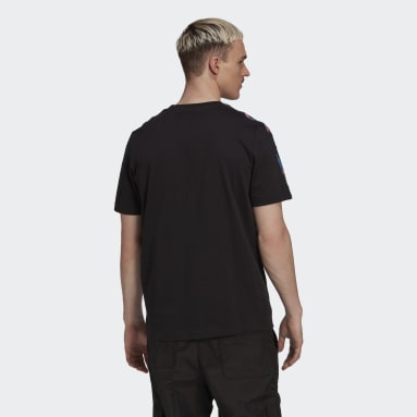 T-shirt 3-Stripes Camo Noir Hommes Originals