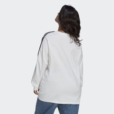 T-shirt à manches longues Adicolor Classics (Grandes tailles) blanc Femmes Originals