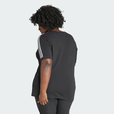 ADIDAS FEMMES H18026 T-SHIRT AVEC IMPRIMÉ EN TREILLIS DORÉ NOIR