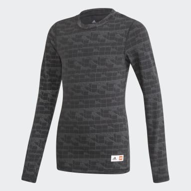 Kids Training Black adidas x Classic LEGO® Bricks Long Sleeve Fitted Tee