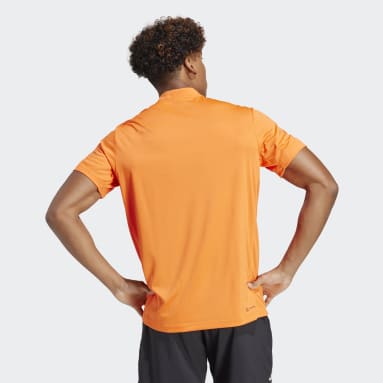 Mænd Tennis Orange Club Tennis Henley trøje