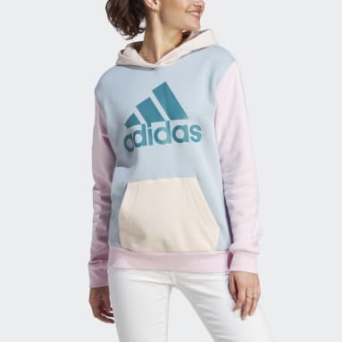 Kvinder Sportswear Blå Essentials Logo Boyfriend Fleece hættetrøje