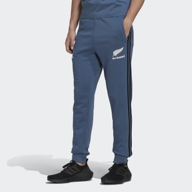 Men Rugby Blue All Blacks Rugby 3-Stripes Sweat Pants