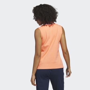 Women's Golf Orange Go-To Piqué Sleeveless Golf Polo Shirt