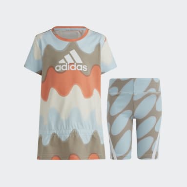 Conjunto Marimekko de Algodón Estampado Blanco Niña Sportswear