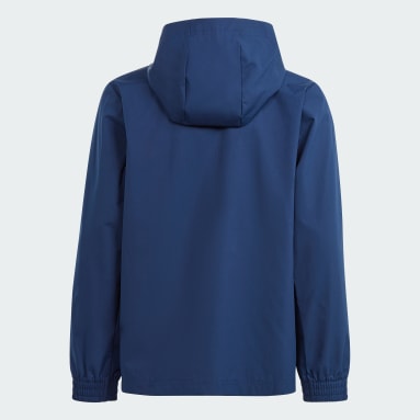 Chaqueta Entrada 22 All-Weather Azul Niño Fútbol