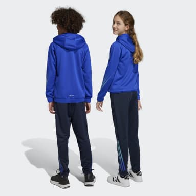 Pantalon en maille Train Icons AEROREADY 3-Stripes Bleu Enfants Sportswear