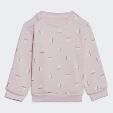 Kids Sportswear Pink Brand Love Fleece Jogger Set
