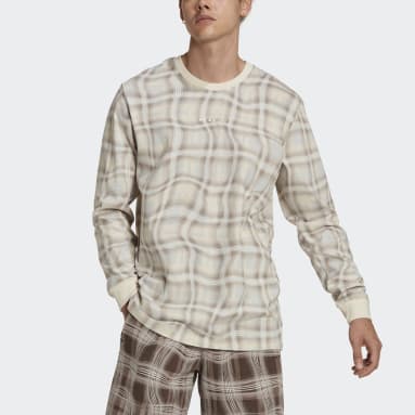 Polera Manga Larga Reveal Allover Print Beige Hombre Originals