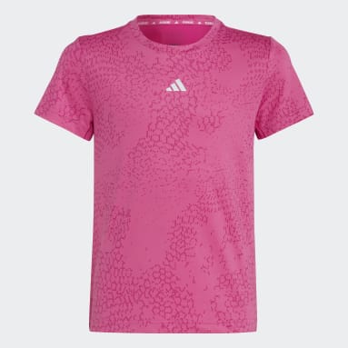 Girls Sportswear Pink AEROREADY 3-Stripes Allover Print T-Shirt