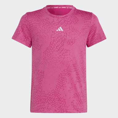 Κορίτσια Τρέξιμο Ροζ AEROREADY 3-Stripes Allover Print Tee