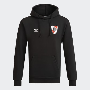 Buzo con Capucha River Plate Essentials Trifolio Negro Hombre Fútbol