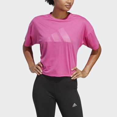 T-shirt Train Icons 3-Bar Logo Rose Femmes Training Et Fitness
