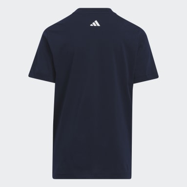 Youth 8-16 Years Golf Blue Unisex Short Sleeve Par Golf Tee