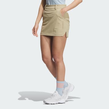Women Golf Beige Four-Way Stretch Skirt