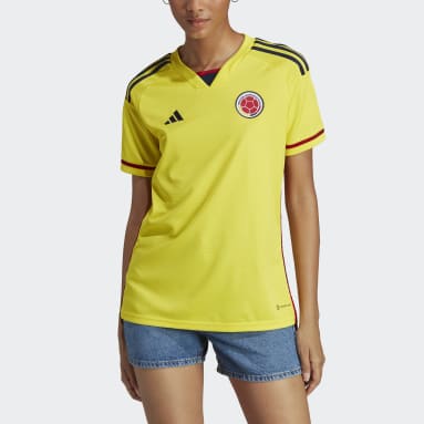 Jersey Uniforme de Local Colombia 22 Amarillo Mujer Fútbol