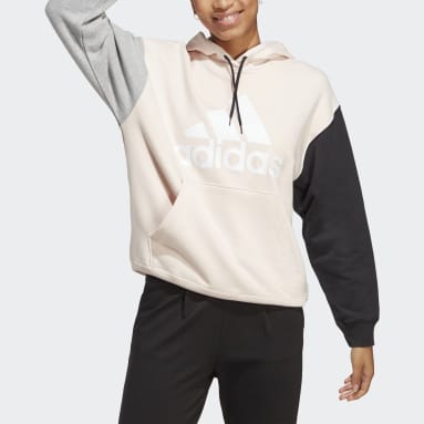 Ženy Sportswear ružová Mikina s kapucňou Essentials Big Logo Oversized French Terry