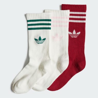 키즈 Lifestyle Burgundy 크루 삭스 3P