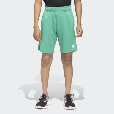 Girls Training Green LOGO SHORTS