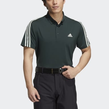 Men Golf Green AEROREADY 3-Stripes Polo Shirt