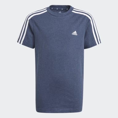 T-shirt adidas Essentials 3-Stripes Bleu Garçons Sportswear