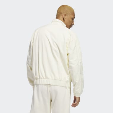 Men's Basketball White Harden Quilted Jacket