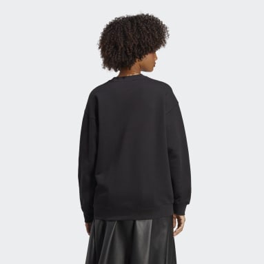 Buzo Cuello Redondo Trifolio Negro Mujer Originals