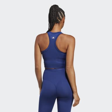 Camisola de Alças Curta Sports Club Azul Mulher Ginásio E Treino