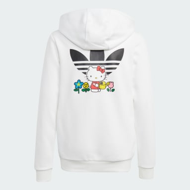 Polera con Capucha adidas Originals x Hello Kitty Blanco Niño Originals