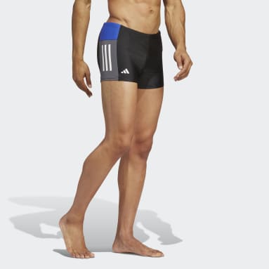 Herr Simning Svart Colorblock 3-Stripes Swim Boxers