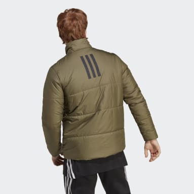 Men Outdoor Green BSC 3-Stripes Insulated Jacket
