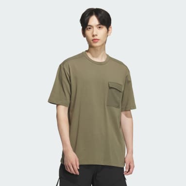 シティエスケープ ルーズフィット ファブリックミックス 半袖ポケットTシャツ