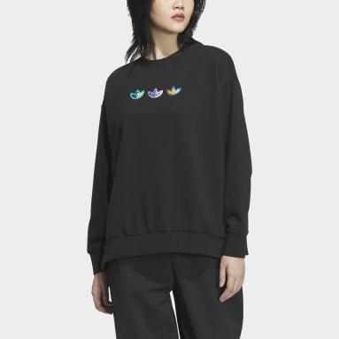 Women originals Black V-데이 크루 스웨트셔츠