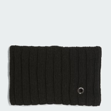 Frauen Golf Chenille Cable-Knit Halswärmer Schwarz