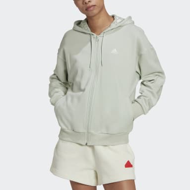 Ženy Sportswear zelená Mikina s kapucňou Essentials Multi-Colored Logo Full-Zip Loose Fit