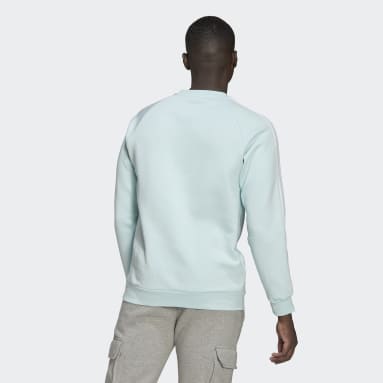 Men Originals Blue Adicolor Classics 3-Stripes Crew Sweatshirt