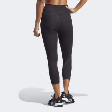 Nữ Gym & Training Quần Legging 3/4 Cạp Cao Có Túi Optime