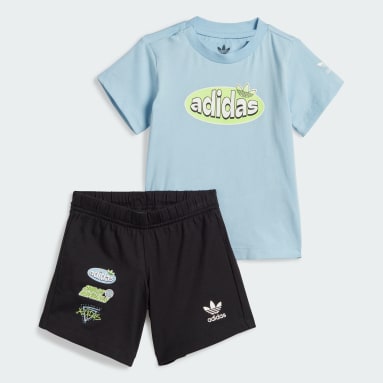 Conjunto Polo y Shorts Estampado Azul Niño Originals