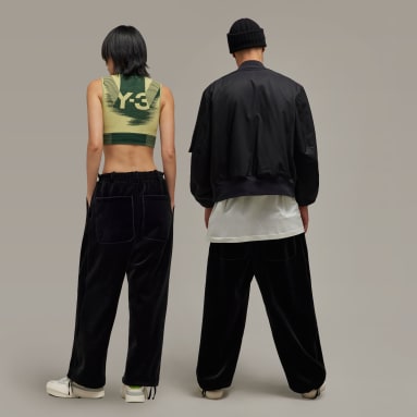 Lifestyle Black Y-3 벨벳 스페이서 커프트 팬츠