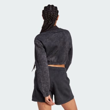 Sudadera ALL SZN Fleece Washed Negro Mujer Sportswear