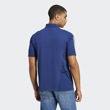 Italia 23 Polo Tiro Cotton Blu Uomo Calcio