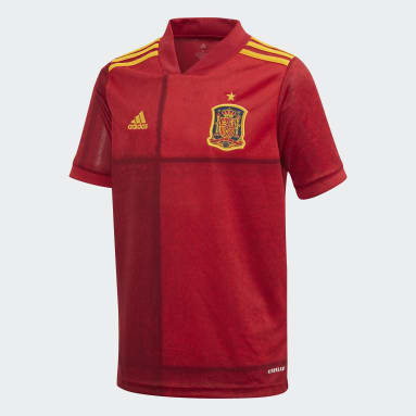 Camiseta Local España Rojo Niño Fútbol