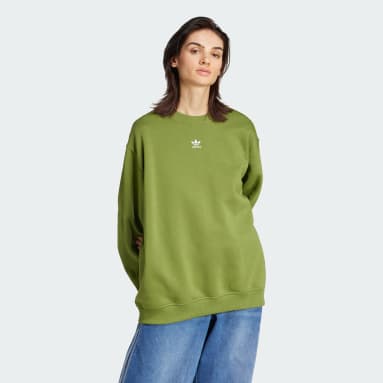 Essentials Fleece Long Oversized Crew Sweatshirt