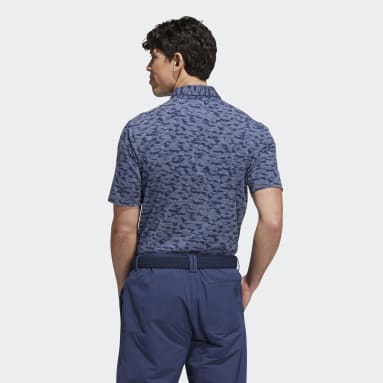 Men Golf Blue Go-To Camo-Print Polo Shirt