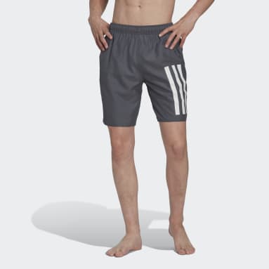 Calções de Natação 3-Stripes Cinzento Homem Natação
